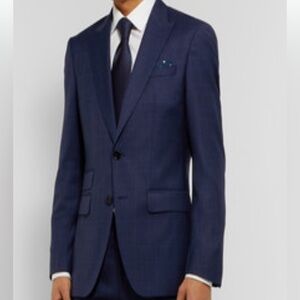 100% virgin wool Boss Dark Blue Men's Suit
